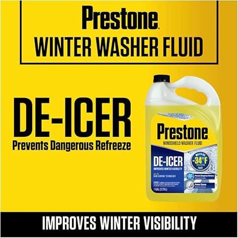 Prestone AS250 De-Icer / Winter Windshield Washer Fluid, 1 Gallon