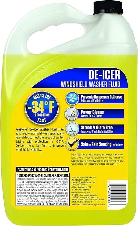 Prestone AS253-6PK De-Icer Windshield Washer Fluid