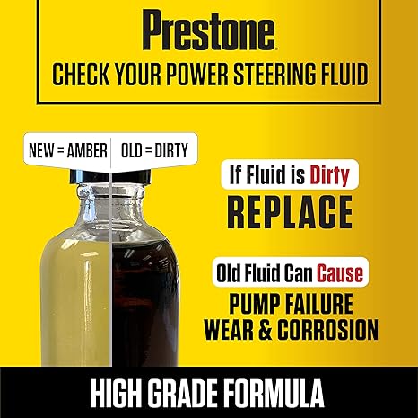Prestone Power Steering Fluid, 12 oz | For Asian Vehicles | Pack of 2