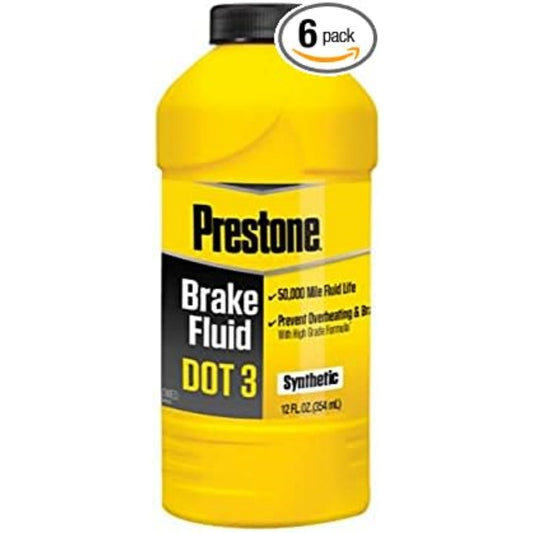 Prestone DOT 3 Brake Fluid, 12 oz, Pack of 12