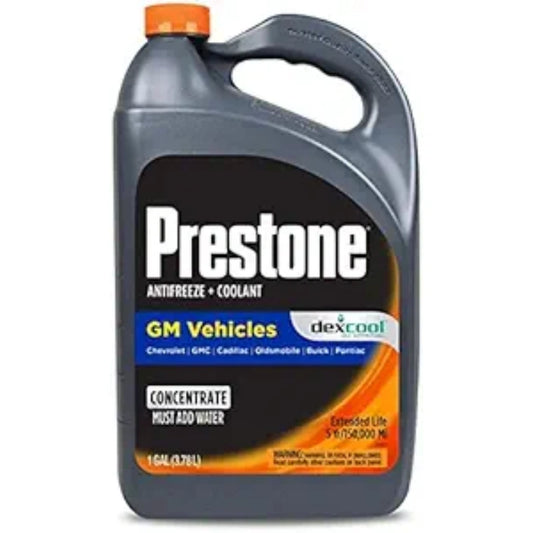 Prestone Dex-Cool Antifreeze and Coolant Concentrate, 1 Gallon, Pack of 6