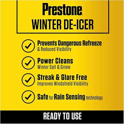 Prestone AS250 De-Icer / Winter Windshield Washer Fluid, 1 Gallon