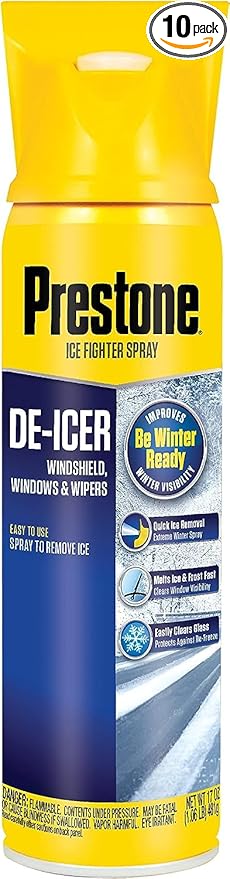 Prestone AS244 De-Icer - 17 Ounce Aerosol for Windshield