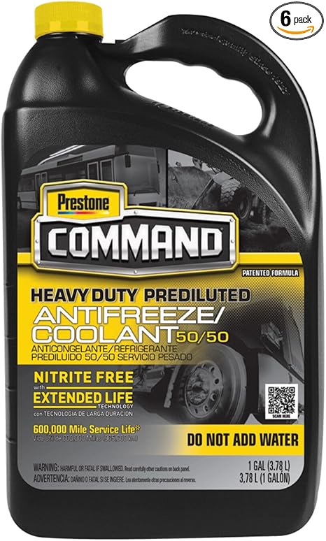 Prestone AFC12100-6PK Command Heavy Duty Nitrate, 1 Gallon (Pack of 6)