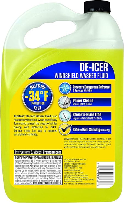Prestone AS253-6PK De-Icer Windshield Washer Fluid