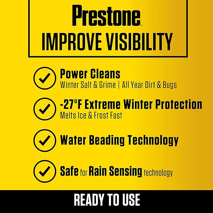 Prestone AS658 All Season 2-in-1 Windshield Washer Fluid