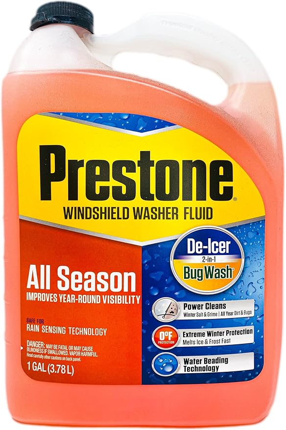 Prestone 3-in-1 All Season Year Round Windshield Washer Fluid 0 Degree (1 Gallon)