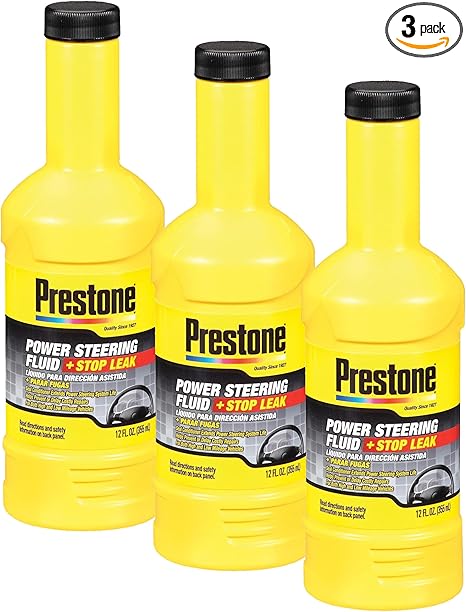 Prestone Power Steering Fluid | 12 oz Bottles | Pack of 3