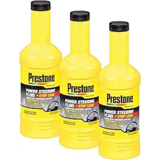 Prestone Power Steering Fluid | 12 oz Bottles | Pack of 3